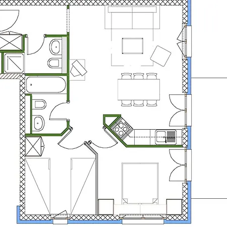 Apartment Pracondu 2 Outdoor & Fun Superieur 3 Pieces 6 Pers
